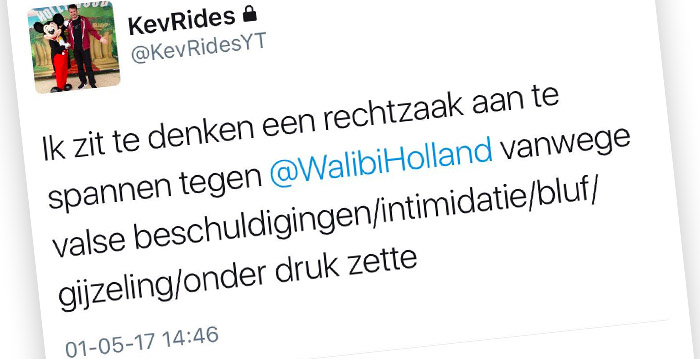 Stelende vlogger wil Walibi Holland aanklagen