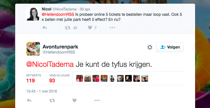 Avonturenpark Hellendoorn schrikt van hatelijke tweet