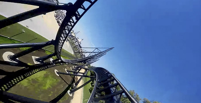 Onride-video van nieuwe mega coaster: 142 kilometer per uur