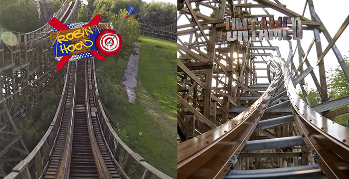 Video toont verschillen tussen Walibi-achtbanen Robin Hood en Untamed