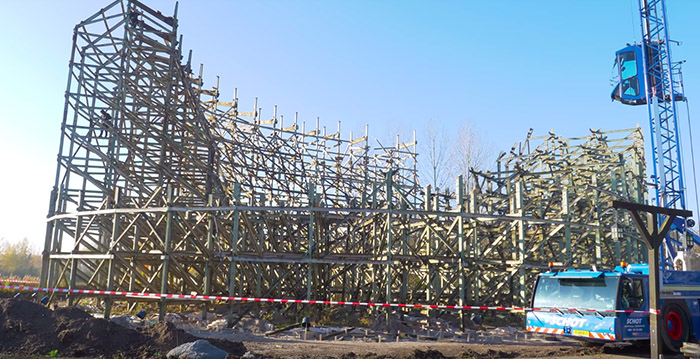 Gaslek bij bouw van nieuwe achtbaan Walibi Holland