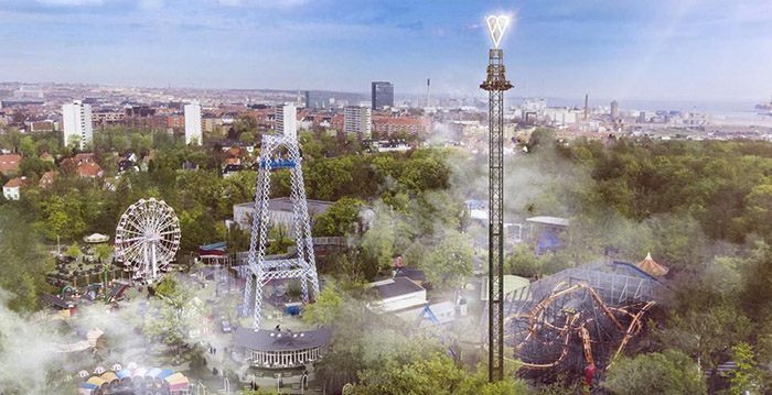 Deens pretpark kondigt 65 meter hoge toren aan: twee attracties in één