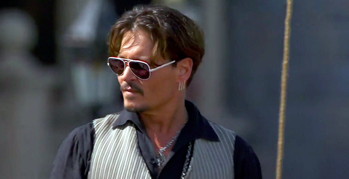 Foto's: Johnny Depp en Orlando Bloom in Disneyland Paris