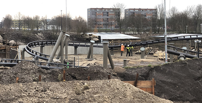 Eerste delen van nieuwe achtbaan Wildlands Emmen gearriveerd