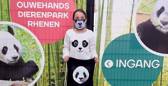 Ouwehands Dierenpark introduceert mondkapje met reuzenpanda erop