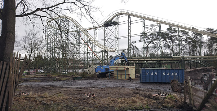 Afbraak van Efteling-achtbaan Python voltooid