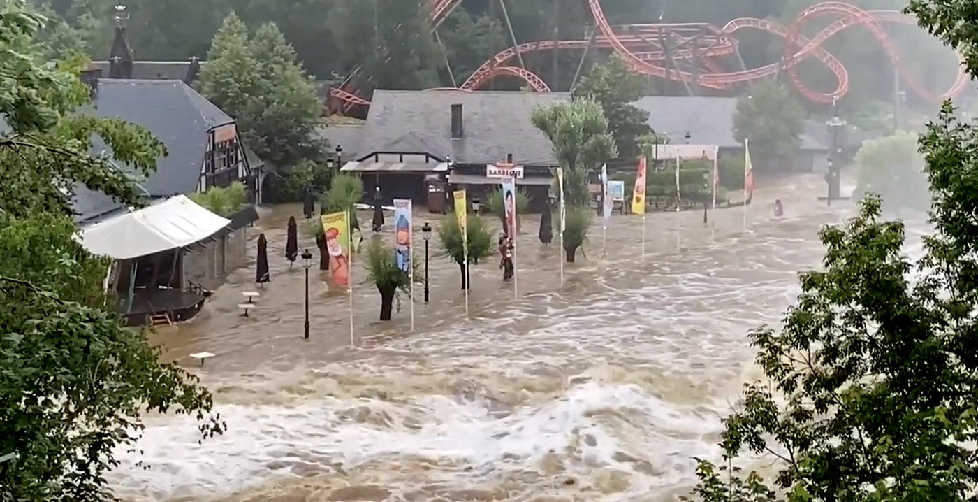 Video: enorme ravage bij pretpark Plopsa Coo door desastreus noodweer