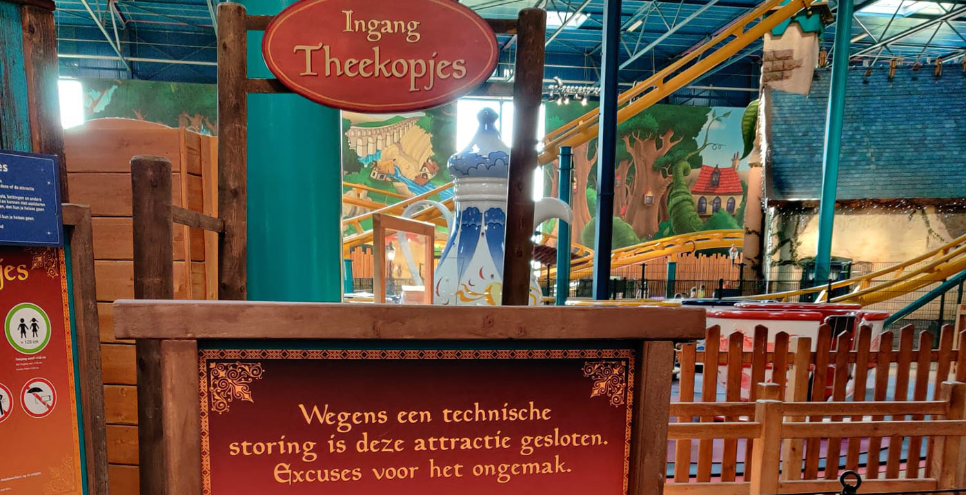 Theekopjes in Toverland al ruim een maand gesloten