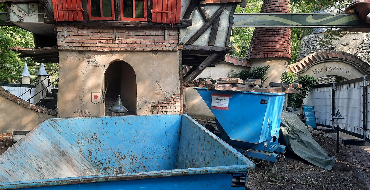 Foto's: groot onderhoud bij entree Volk van Laaf in de Efteling