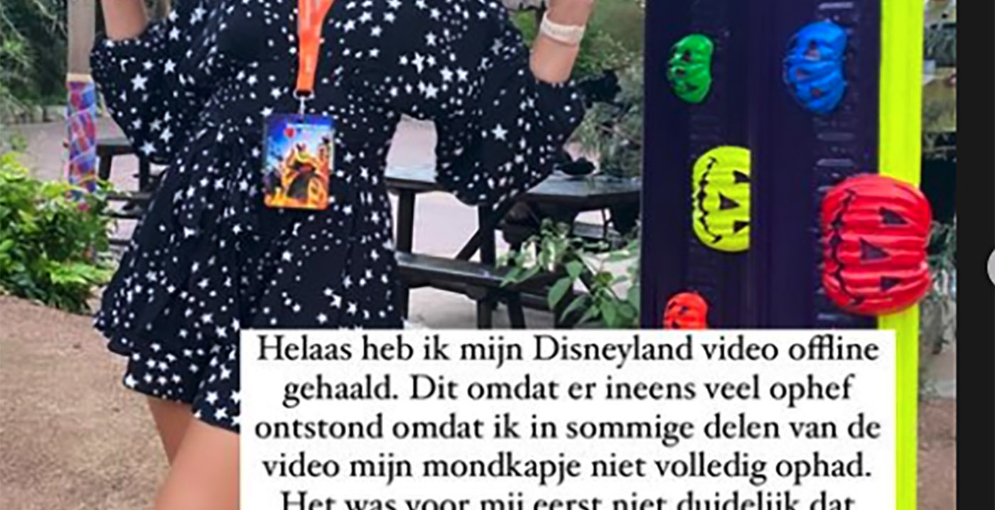 Youtuber haalt Disneyland-video weg na ophef over mondkapjes: 'Mijn fout'