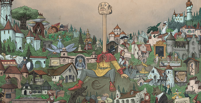 Efteling-fan maakt bijzondere illustratie van alle sprookjes uit het Sprookjesbos