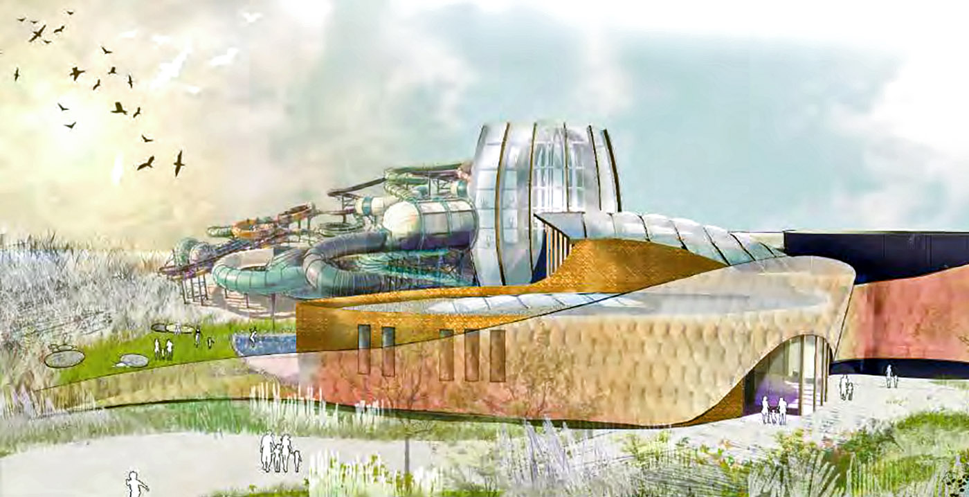 Frans pretpark Futuroscope wil overdekt waterparadijs: nieuwe ontwerpen