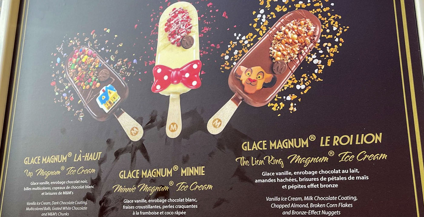 Disneyland Paris: nieuwe Magnum-ijsjes in de stijl van Up, Minnie Mouse en Lion King