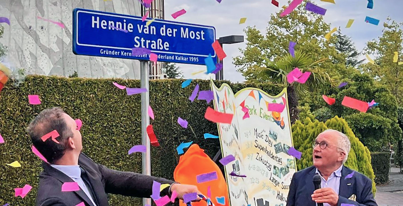 Oprichter Hennie van der Most geëerd met eigen straat bij afscheid Wunderland Kalkar