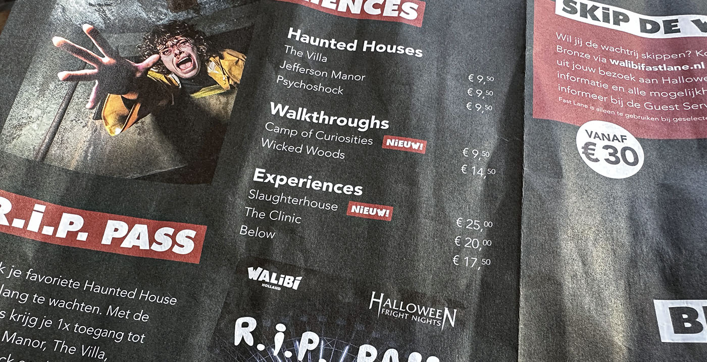 25 euro voor één spookhuis: Walibi-bezoekers betalen ter plekke hogere prijzen tijdens Fright Nights