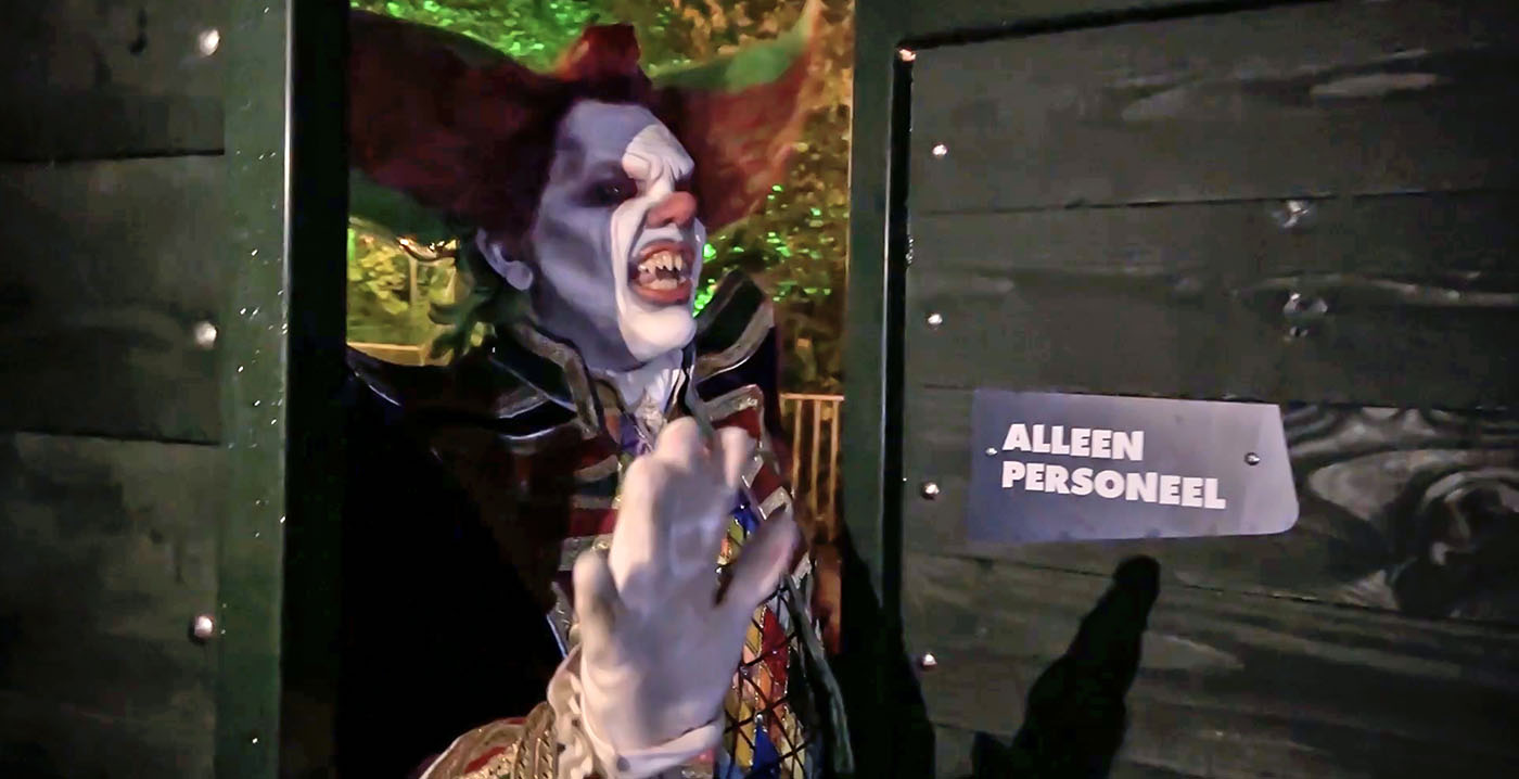 Video: Eddie de Clown sluit de poorten van de Halloween Fright Nights in Walibi