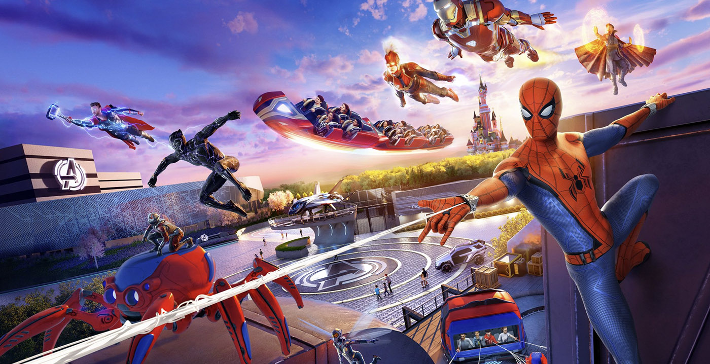 Disneyland Paris deelt nieuw ontwerp van Marvel-themagebied Avengers Campus