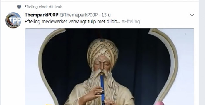 Oeps: Efteling vindt schunnige dildo-tweet leuk