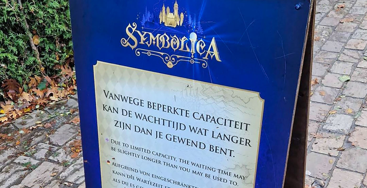 Efteling waarschuwt bezoekers voor langere wachttijd bij Symbolica