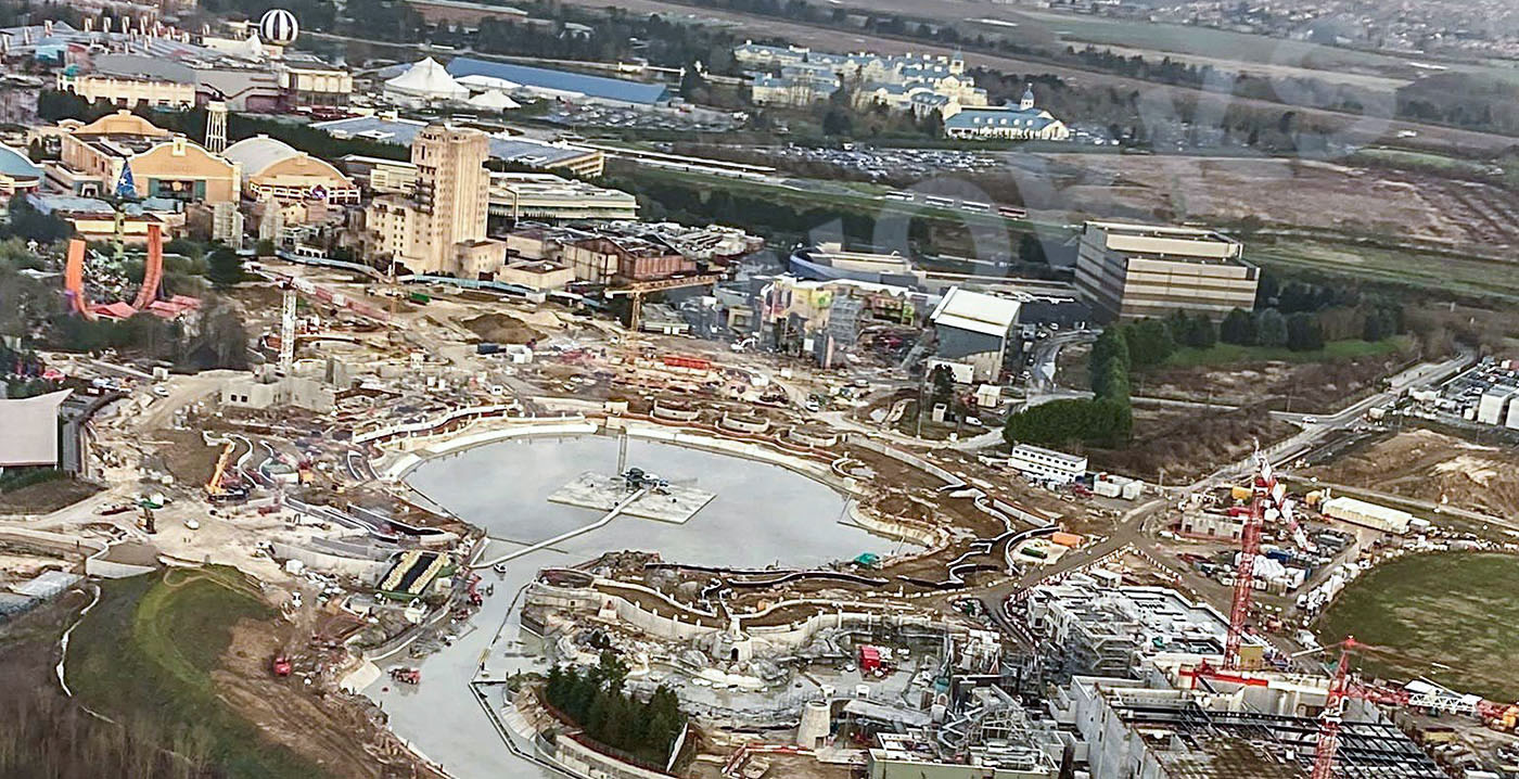 Nieuwe luchtfoto's van uitbreiding Disneyland Paris: opening is nog ver weg