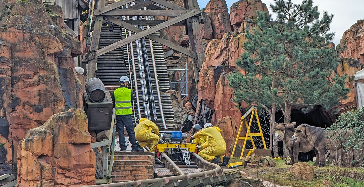 Foto's: Disneyland Paris druk bezig met renovatie Big Thunder Mountain