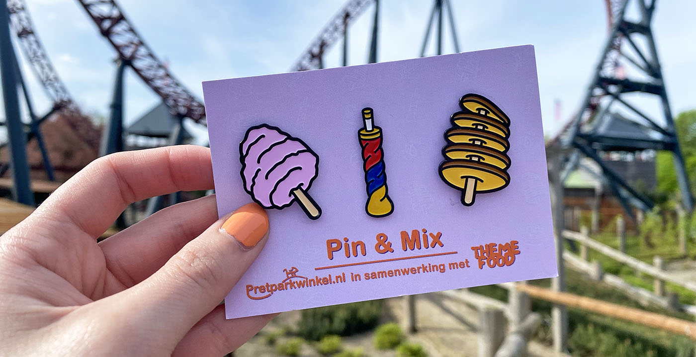 Voor de fans: pins van bekende pretparksnacks