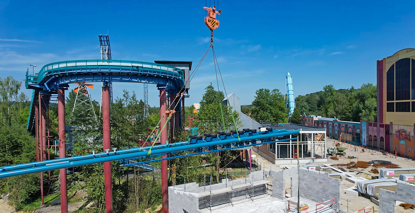 Walibi Belgium: baandelen van nieuwe rollercoaster gearriveerd