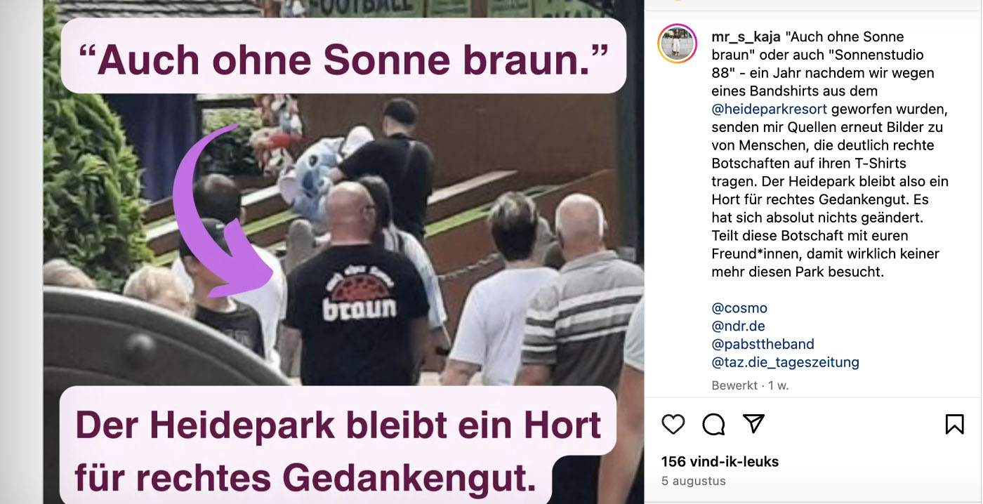 Empörung über T-Shirt mit Nazi-Motiv im deutschen Vergnügungspark