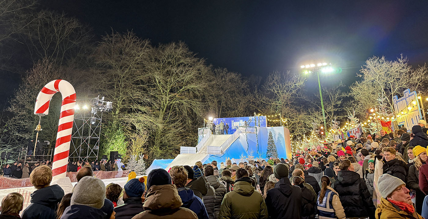 Foto's: opnames voor nieuwjaarsspecial Te Land, Ter Zee En In De Lucht in de Winter Efteling