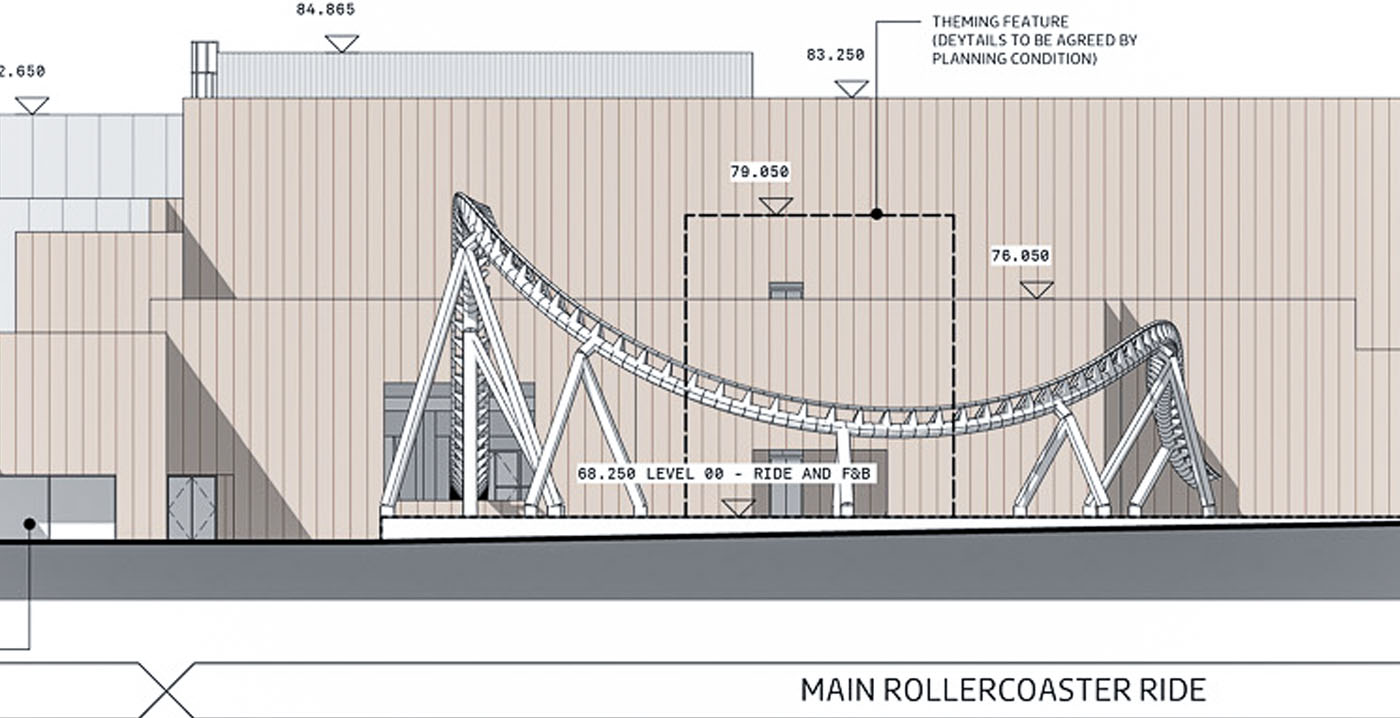 Bouwtekeningen: Engels pretpark heeft plannen voor nieuw themagebied met multi dimension coaster