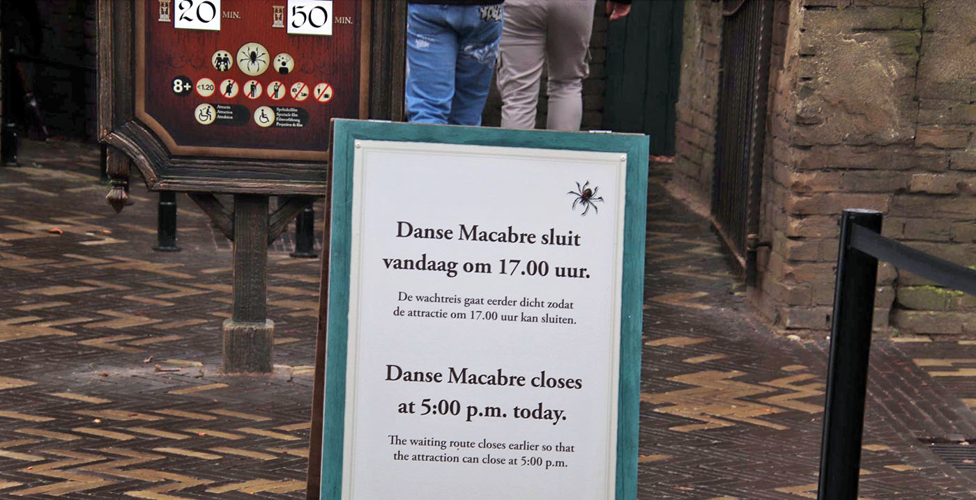 Let op: Efteling sluit Danse Macabre deze week eerder vanwege werkzaamheden