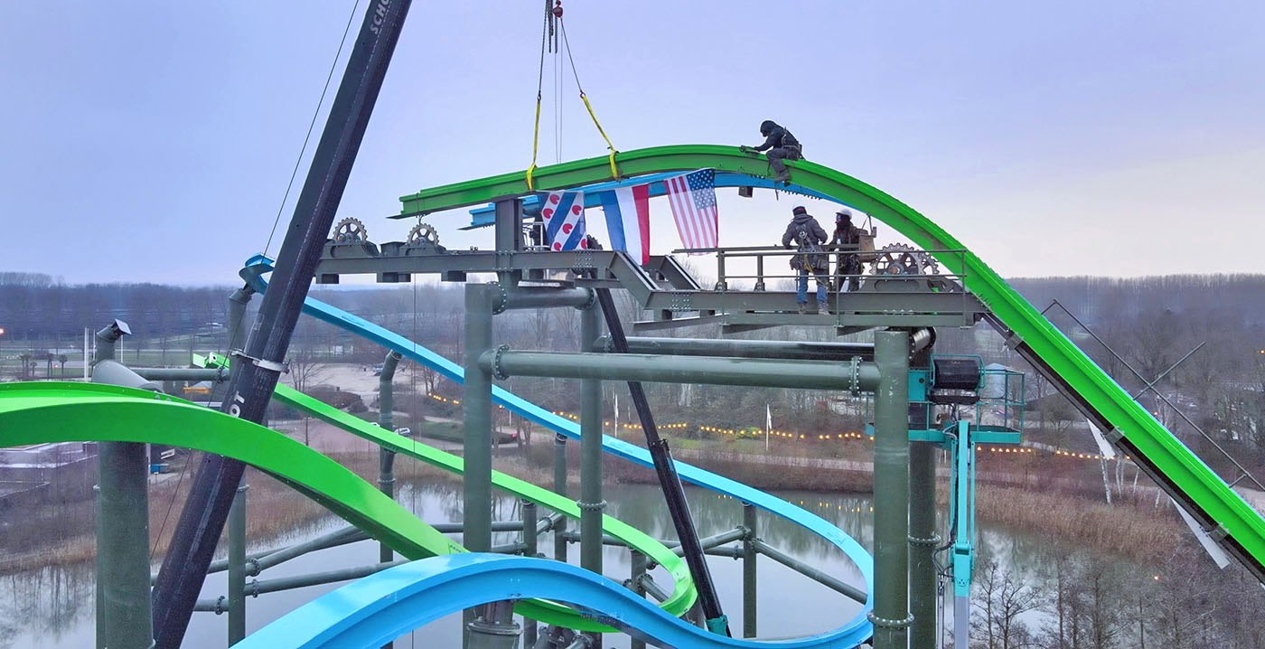 Foto's: hoogste punt van nieuwe Walibi-achtbaan YoY bereikt