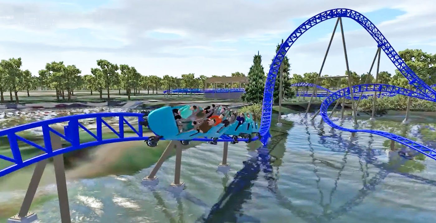 Video: nieuwe achtbaan van Walibi Belgium scheert rakelings over het water