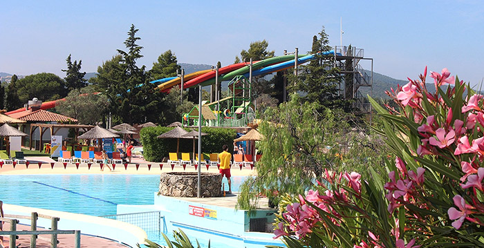 Badmeester Frans waterpark in elkaar geslagen