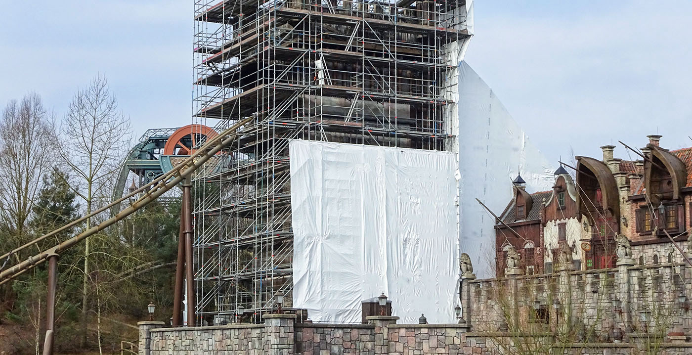 Foto's: Efteling pakt De Vliegende Hollander in, attractie dicht tot half april