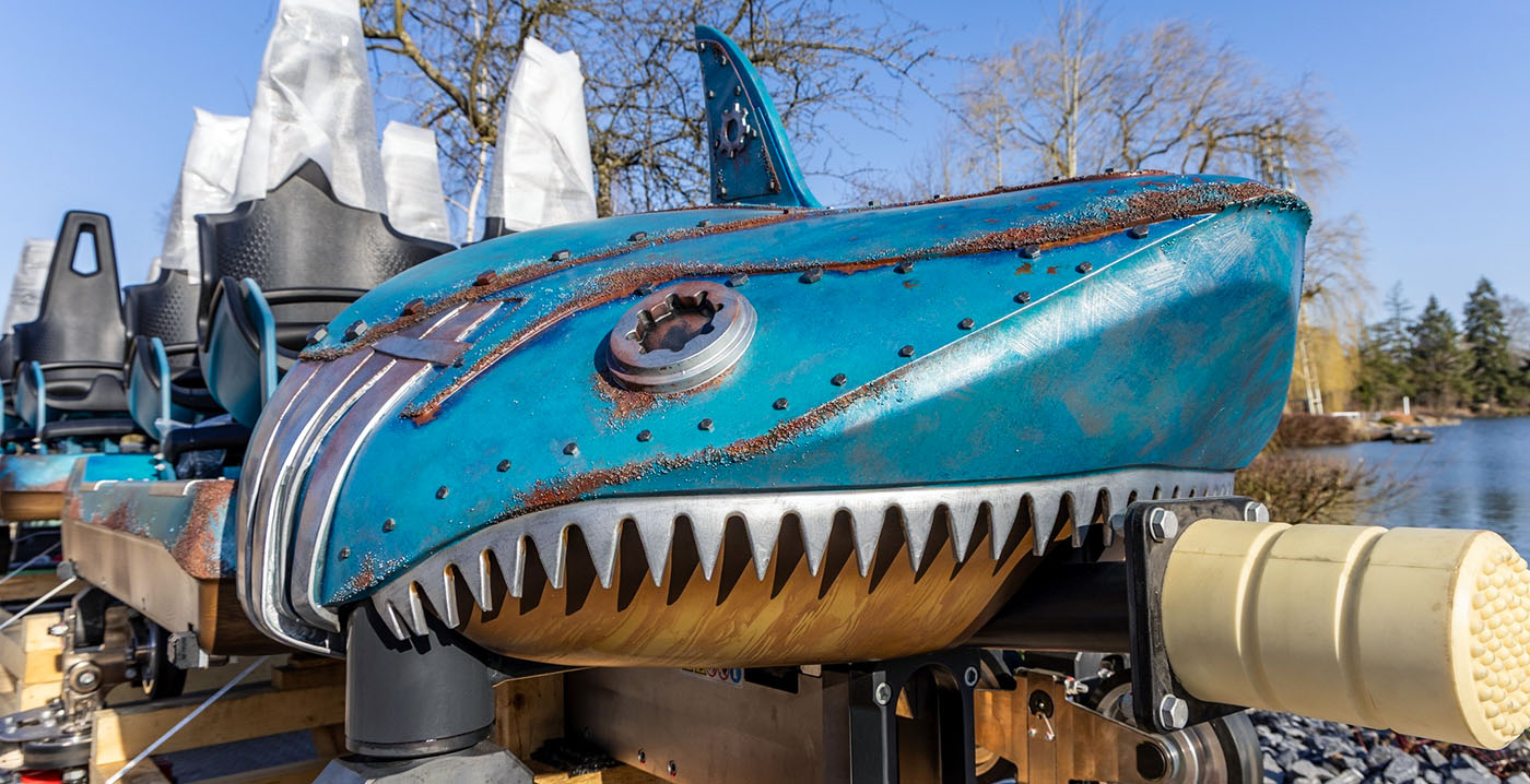 Walibi Belgium onthult trein van nieuwe familieachtbaan Mecalodon