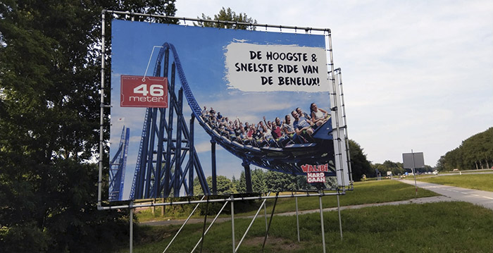 Walibi moet posters, folders en site aanpassen: Goliath niet meer snelste achtbaan