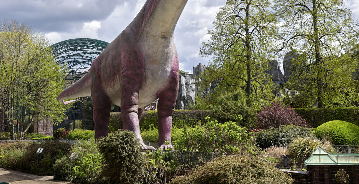 Gigantische dinosaurus staat te koop: 30.000 dollar en vier containers
