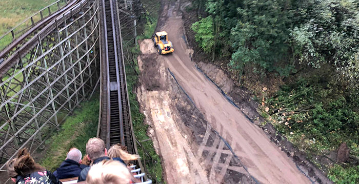 Foto's: werkzaamheden voor nieuwe achtbaan Walibi Holland gestart