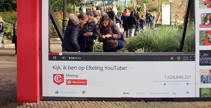 Efteling wordt eerste Europese pretpark met 100.000 YouTube-abonnees