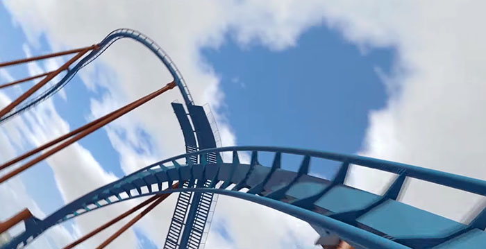 Computeranimatie toont ritje in nieuwe wing coaster Toverland